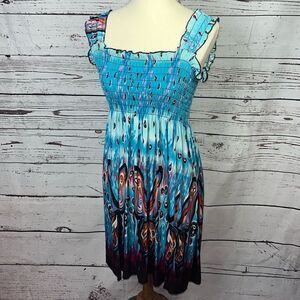 Boho Butterfly Mini Summer Dress